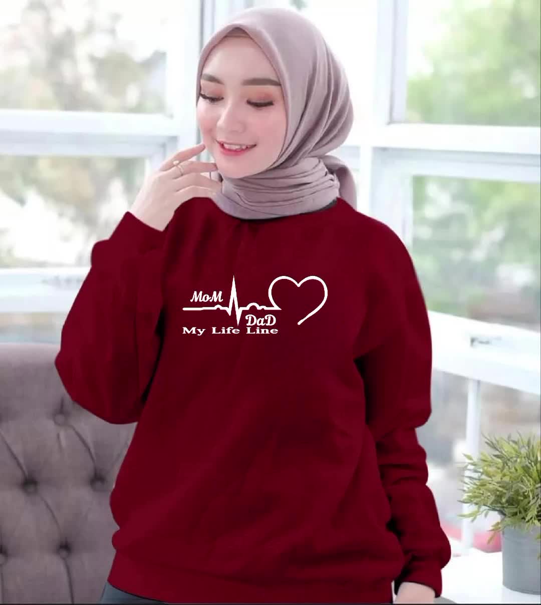 Kaus Wanita Lengan Panjang Kaus Kasual Tersedia Size S M L XL XXL