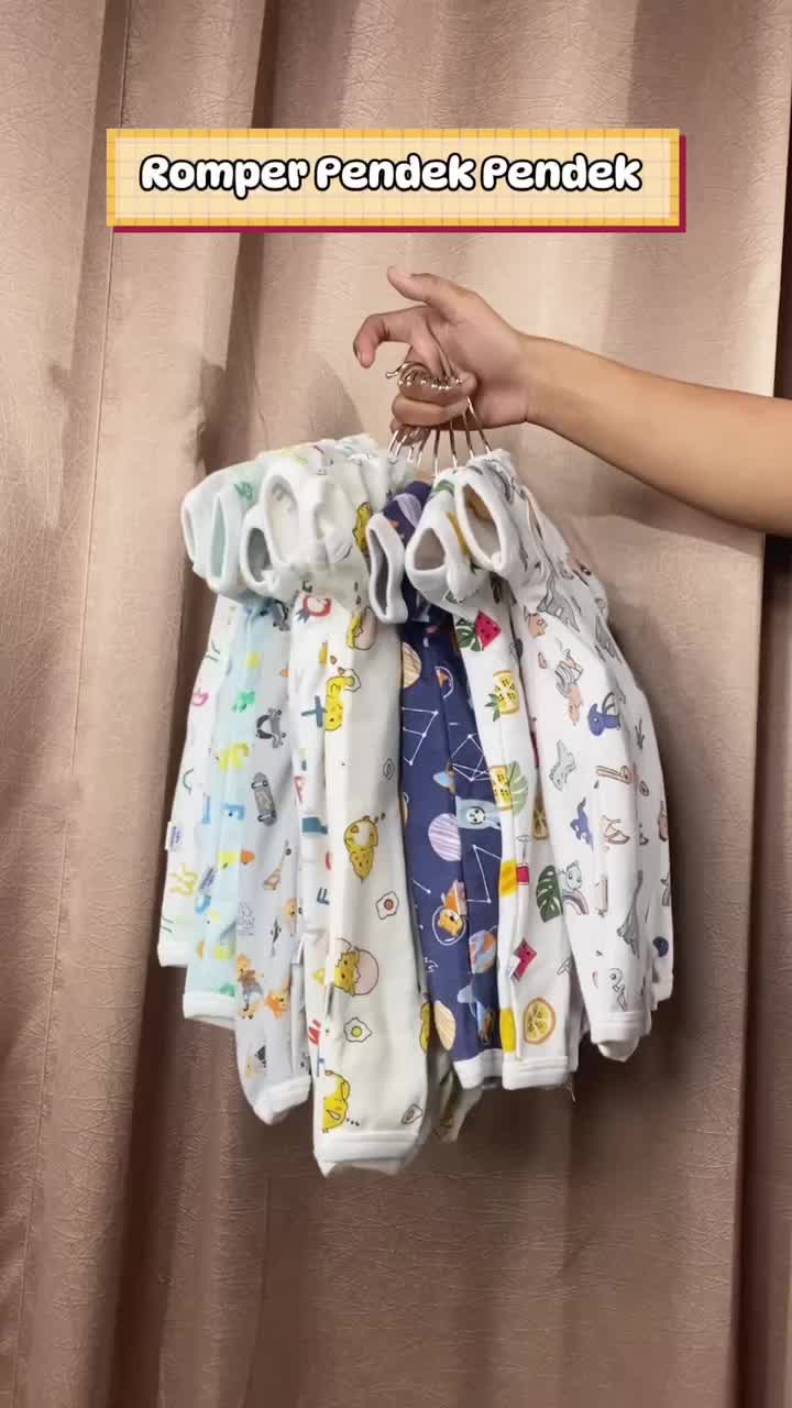 ZeoBabyKids Romper Segiempat Pendek 0-12 Bulan Baju Bayi Dan Anak Bahan Katun Kancing Laki-Laki Cotton Newborn RPD