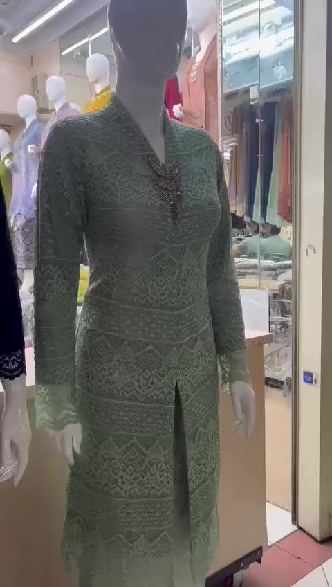 Atasan Kebaya Tunik Brokat Set Kebaya Modern Busui Brukat Malika Panjang Wanita Dewasa Wisuda