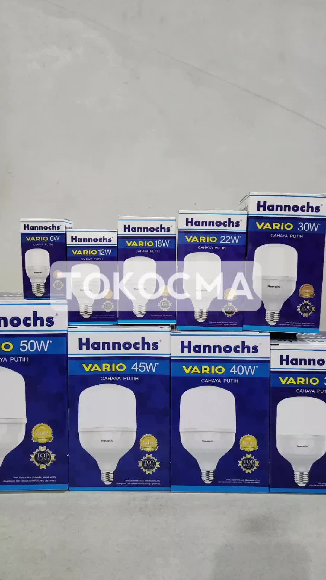 Lampu LED Bohlam Capsul Vario 45w 45watt Hannochs Cahaya Putih