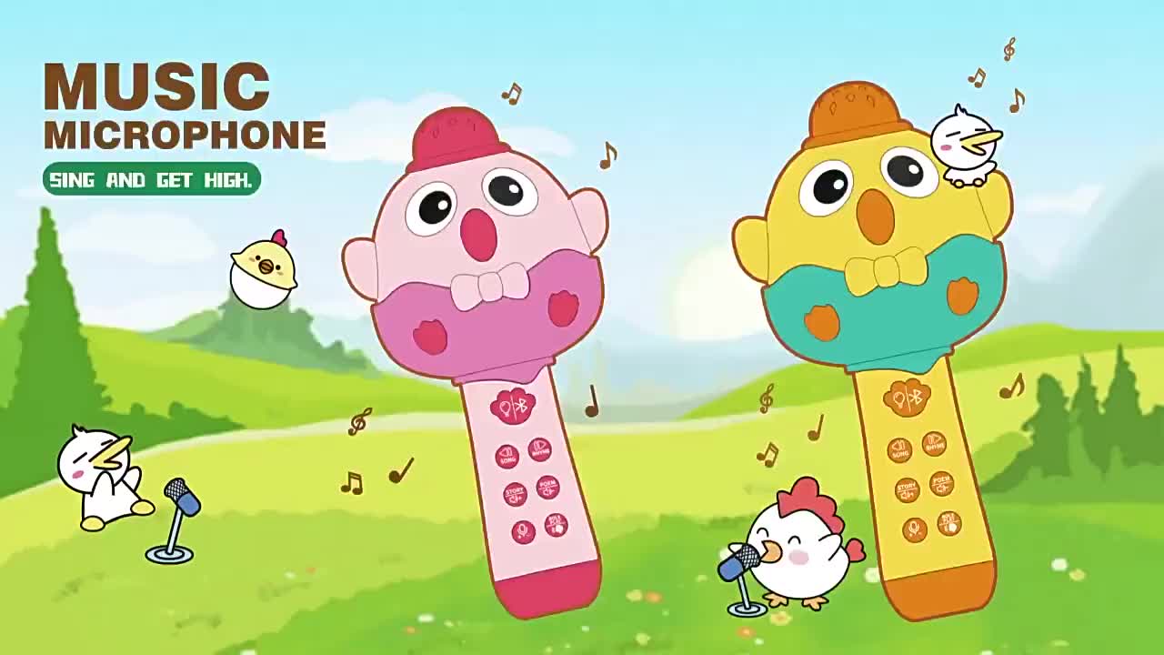 BabyToys Mainan Mic Anak Microphone Mikrofon Suara Meniru Lagu Musik Edukatif Ulang Tahun Anak Bayi Lampu Belajar Karaoke