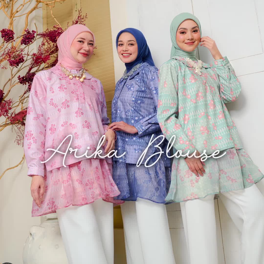 NUNA Arika Blouse | atasan Wanita motif printing