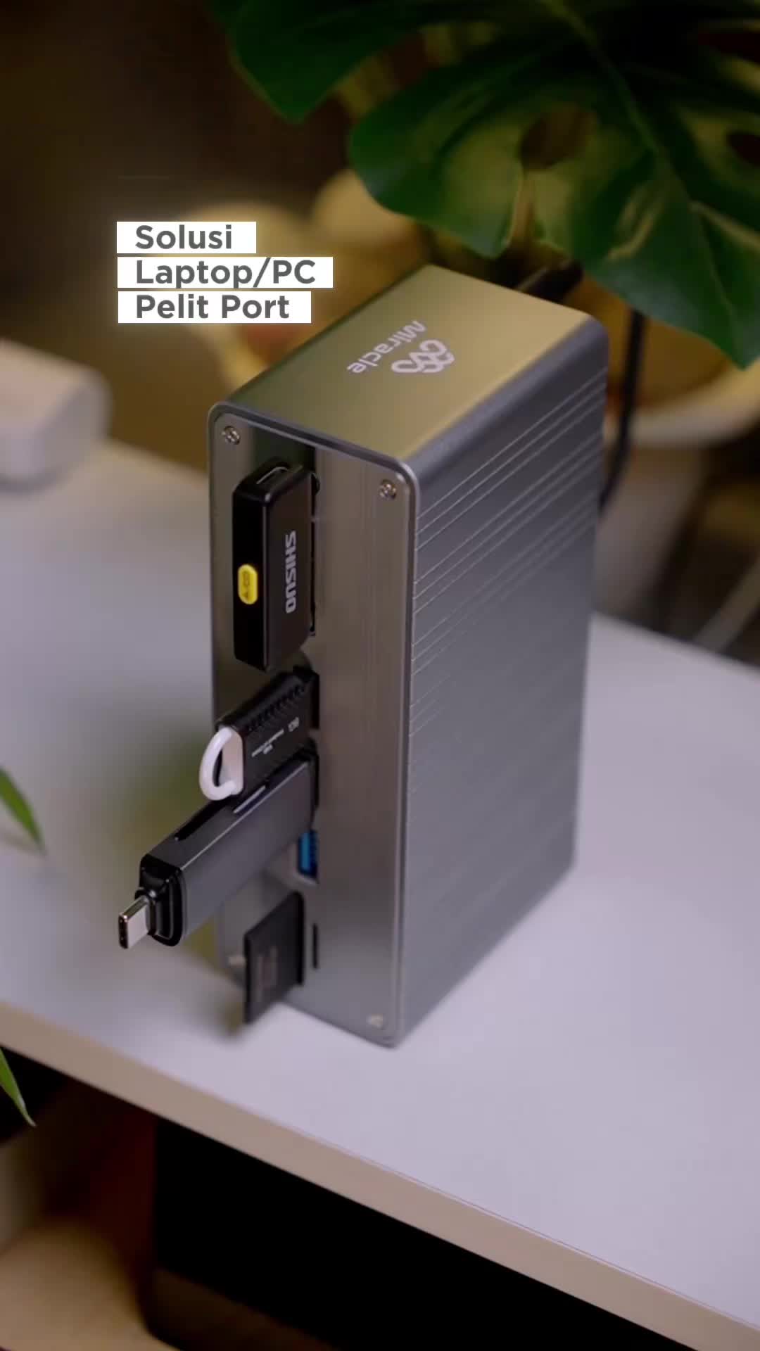 Computer USB C Docking Station 13 in 1 | PD 100W, HDMI, VGA, USB 3.0, LAN, Kabel Jack Audio, TF/SD, USB-C Multifungsi Elektronik Card
