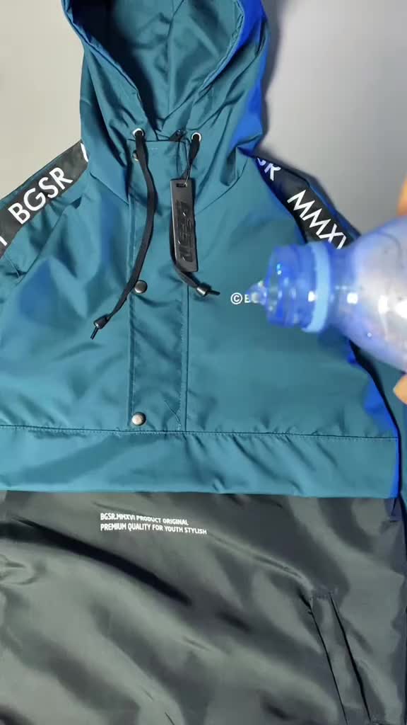 Bgsrmmxvi Jaket Cagoule List 2D Hijau Hitam Bgsr Unisex Taslan Anti Air Waterproof Parka Saku Doraemon Sablon Cewe Cowok Big Size M L XL XXL Tebal Distro Keren Bomber Casual Navy - Army, Motor Pria Wanita Cewek