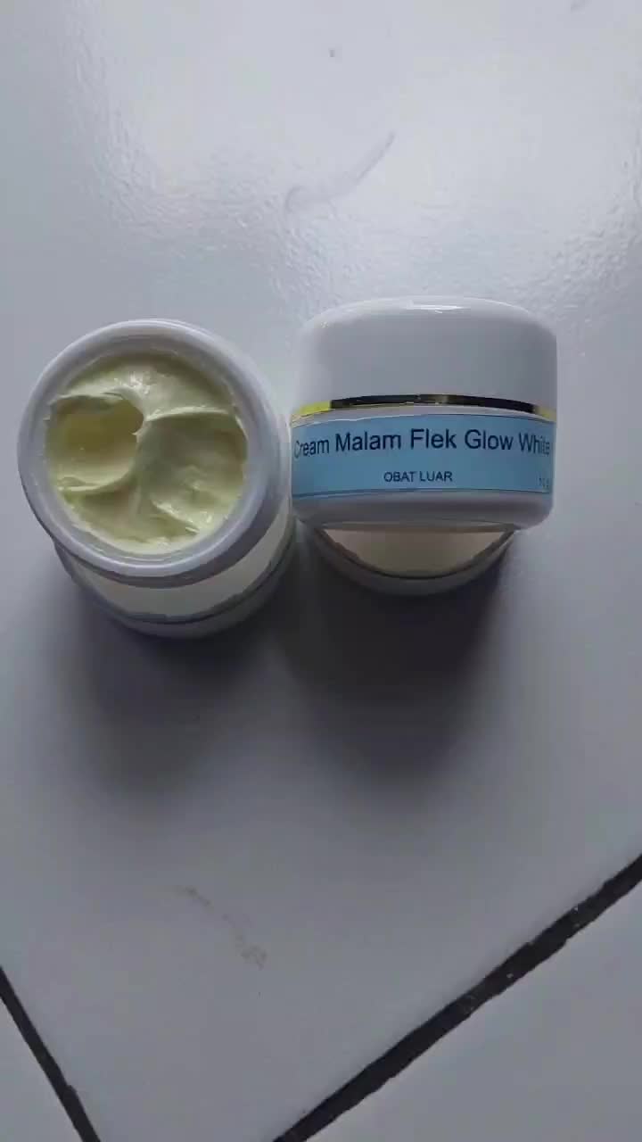 Flek Glow White - Cream Malam Flek Glow White 10g untuk Wajah Flek & Glowing Penggunaan Rutin Sebelum Tidur Pelembab