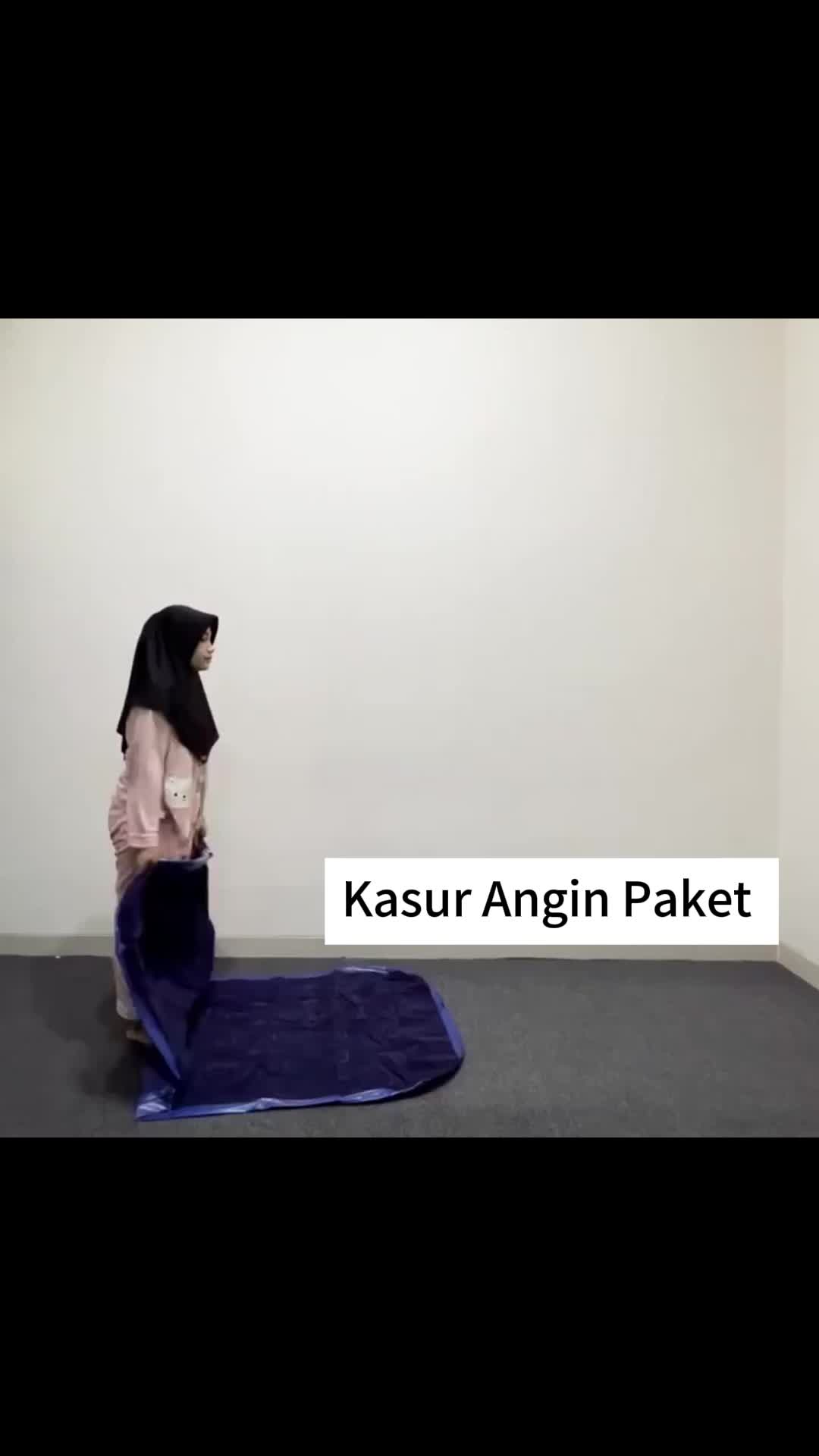 Kasur Angin Paket Kasur Angin Double Biru  Paket Kasur Tiup Air Bed Double pompa manual