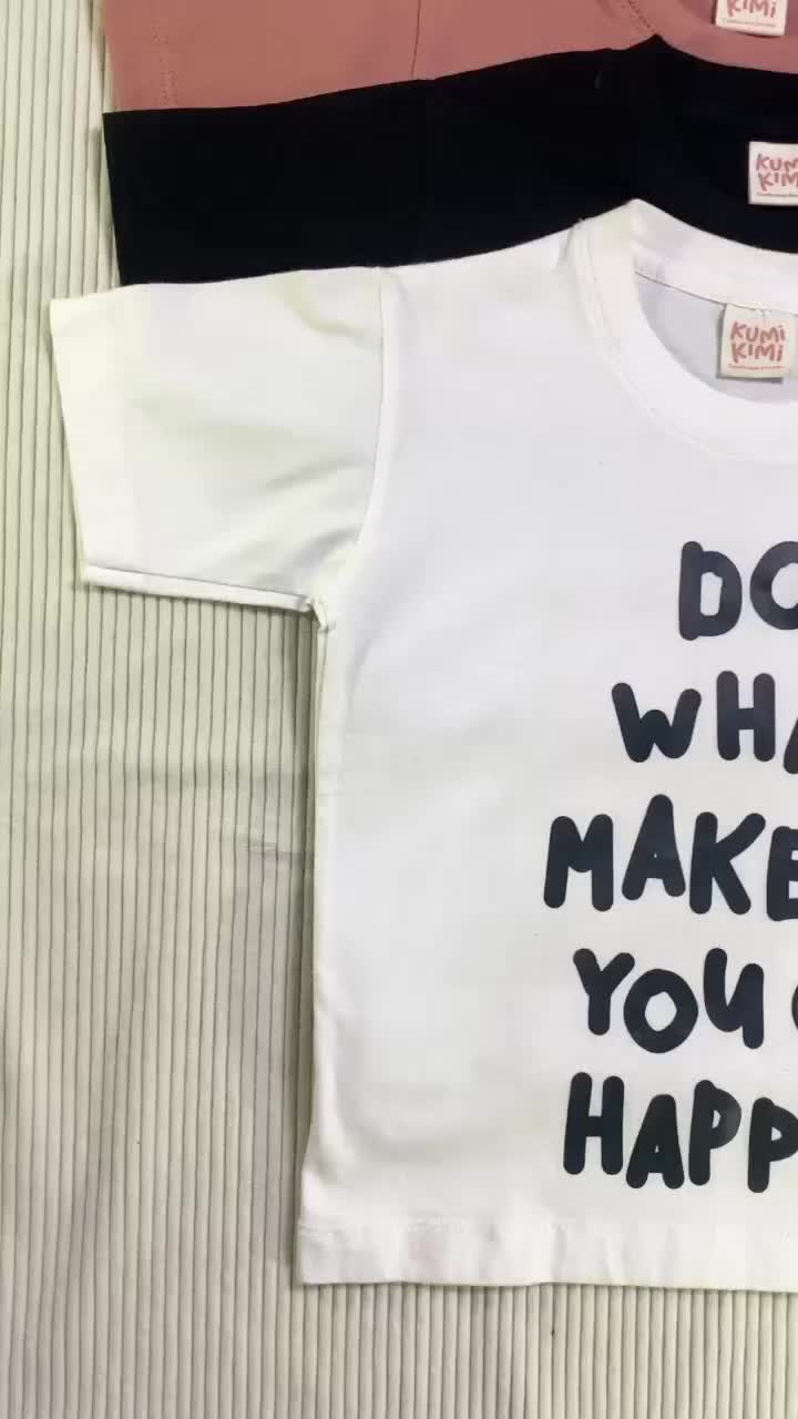 Kaos Anak Karakter Do What Makes You Happy by Kumi Kimi - Baju Anak Sablon Lucu - Katun Combed 30s - Fashion - Atasan