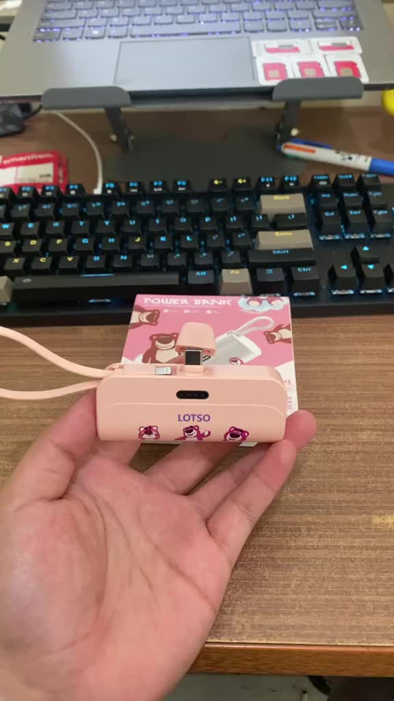 5000mah Power bank mini power bank Lotso bear Mickey  portable wireless for Iphone & type-c Charger Powerbank