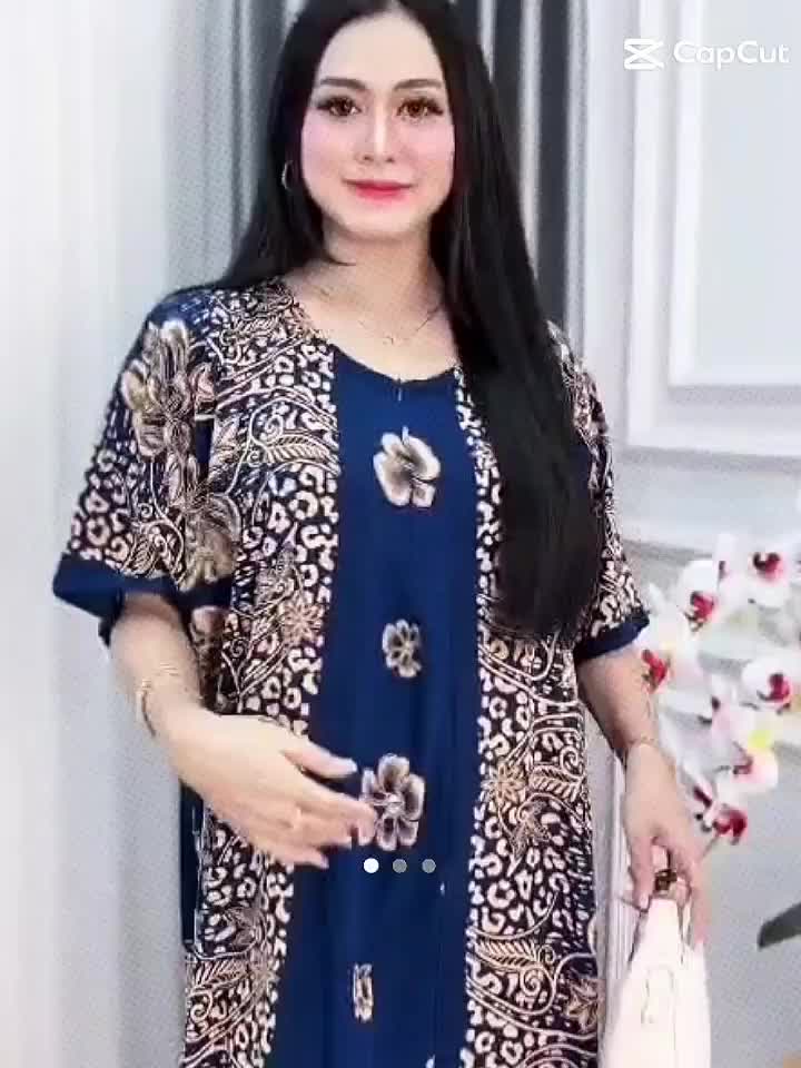 Daster Jumbo // Daster Viral Jumbo // Daster Kekinian  Ld 130 Busui friendly Daster Polkadot Rayon Viral Daster Panjang Viral