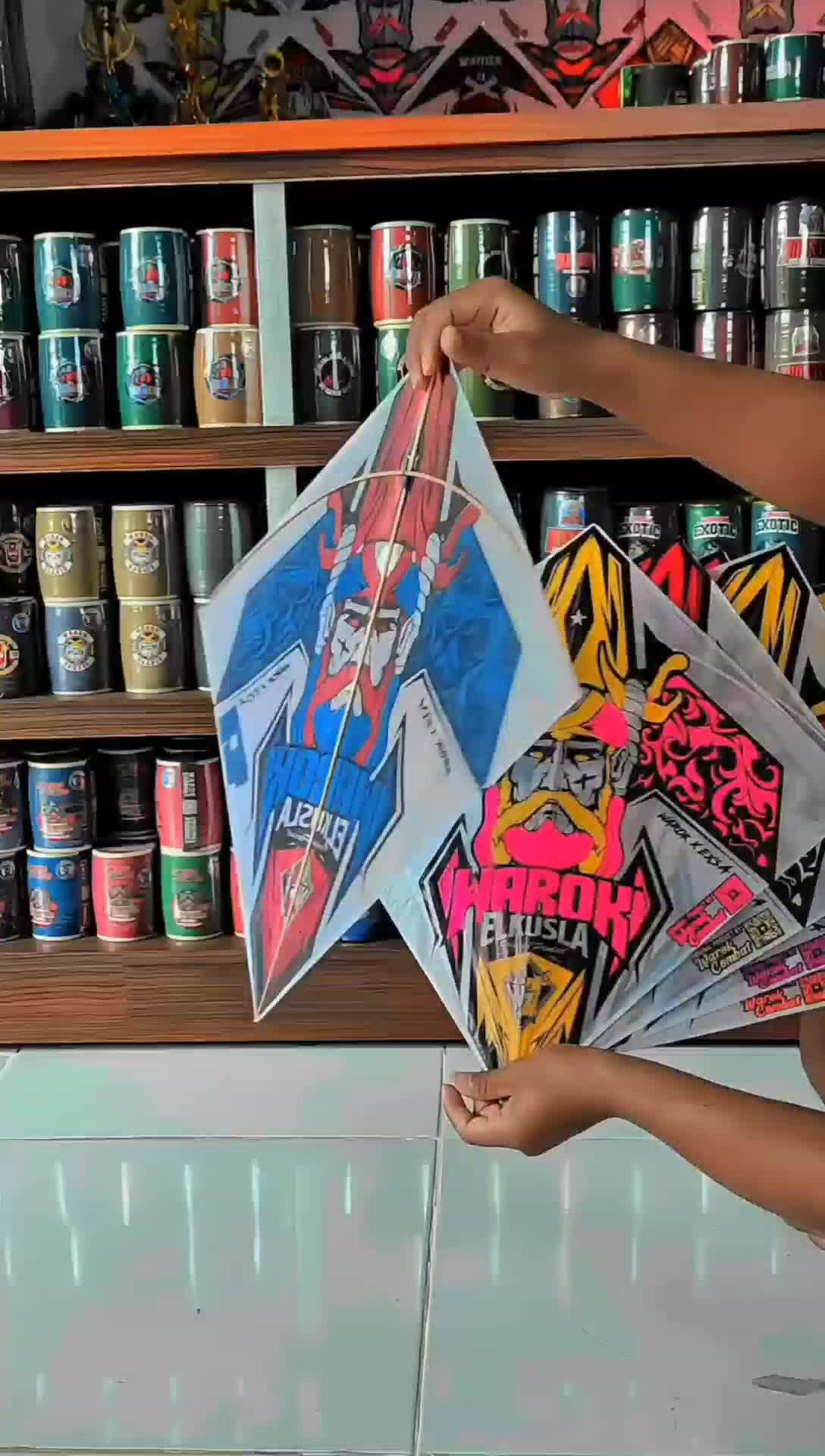 10 Pcs Layangan Sukhoi Tournament Warok X Elkusla Bambu Apus ( Lincah Gesit dan Bertenaga )