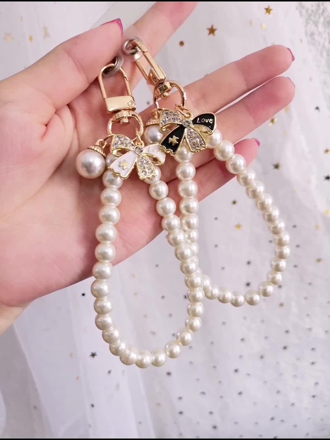 Tali & Gantungan Handphone Surper Manis Gantungan Mutiara Gantungan Headset Bluetooth Gantungan Tas Aksesoris Liontin Lanyard