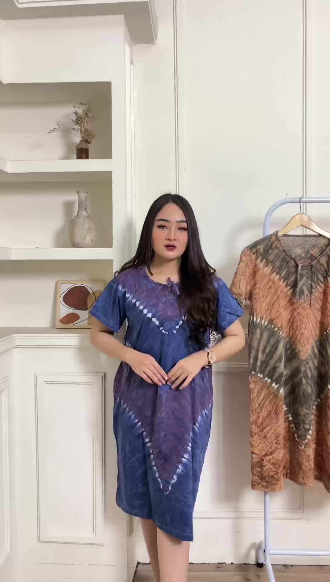 PAKET 5 PCS DASTER KAOS TALI NON BUSUI LD 110 MAX BB 75 KG Dress Wanita Tidur Motif Nyaman Dewasa d aster cantik Katun Pendek Merah Santai Kimono