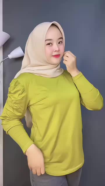 Camilla Puffy Lengan Panjang | Kaos Atasan Wanita   Kekinian | Atasan Wanita Lengan balon | 287