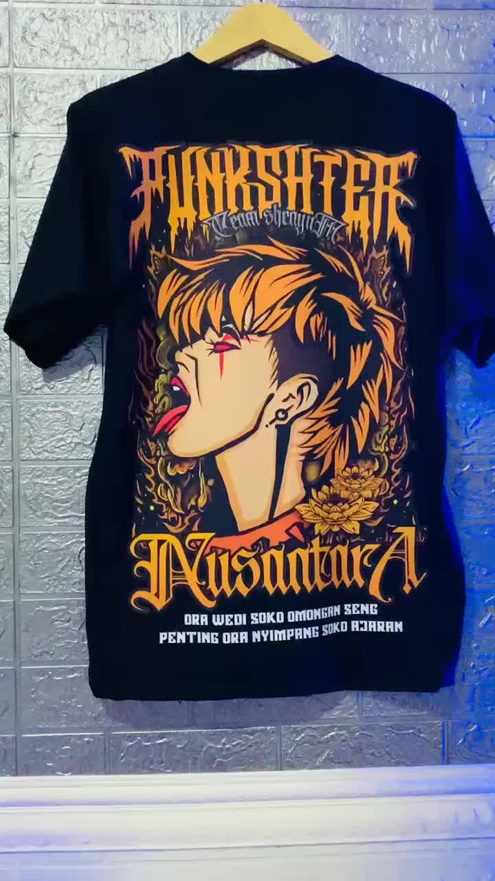 Kaos Punkshter V1 Full Punggung Custom - Bisa Request Nama Daerah - Katun Sablon Distro Premium