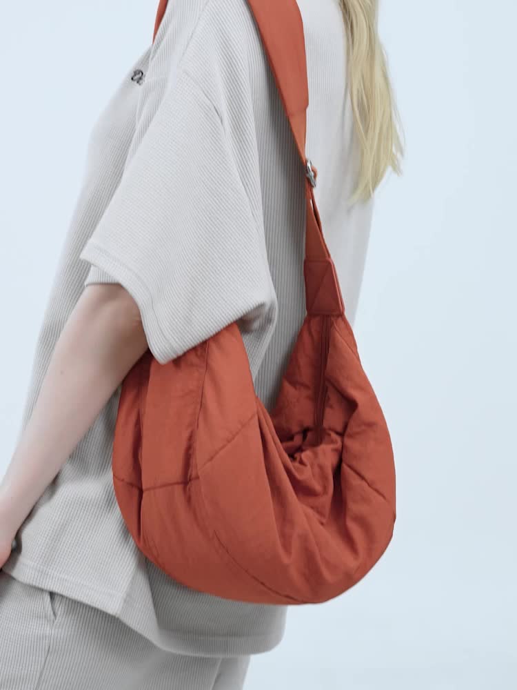 【Ready！COD!】Tas Kain Wanita Tas Selempang Kanvas Gaya Malas Sederhana Ala Jepang Diperkuat Dengan Aksen kulit Kedap Air Yang Ringan Canvas