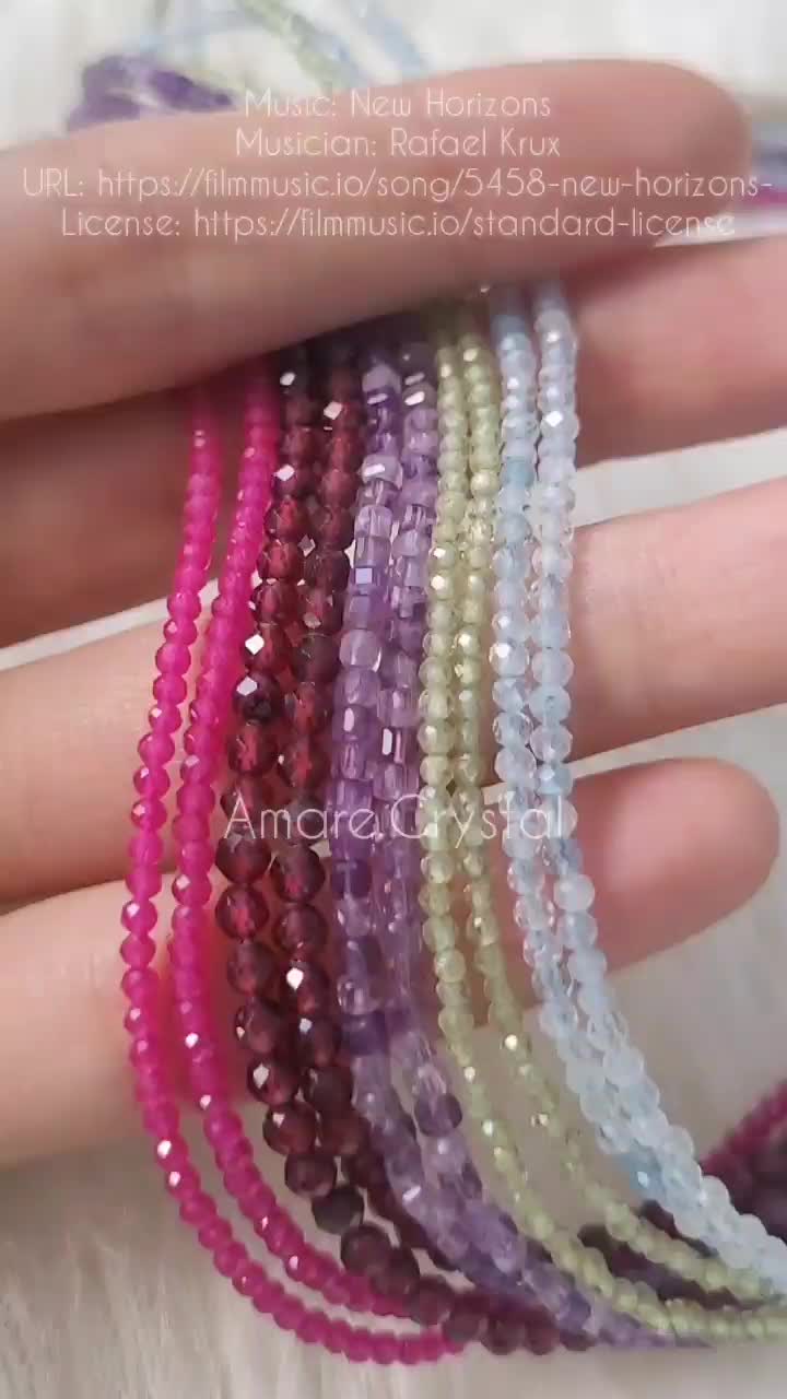 Kalung Crystal Natural Necklace Batu Alam Ruby Amethyst Garnet Peridot Aquamarine Turquoise Lapis Lazuli Spinel