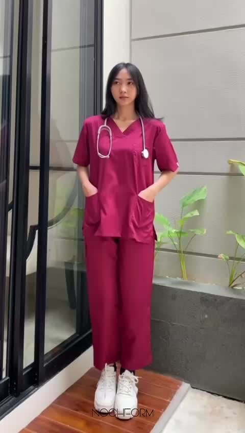 NOCHFORM (VOL 2) Doctor’s Scrub/ Set Baju Celana Jaga OKA / Baju OK Dokter / Baju OK Perawat / Baju Medis Lengan Pendek