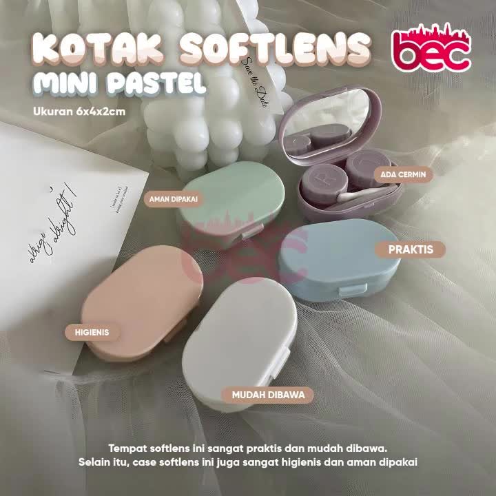 [BEC] Kotak Softlens MINI PASTEL / Tempat Softlens / Case Softlens / Travel Kit