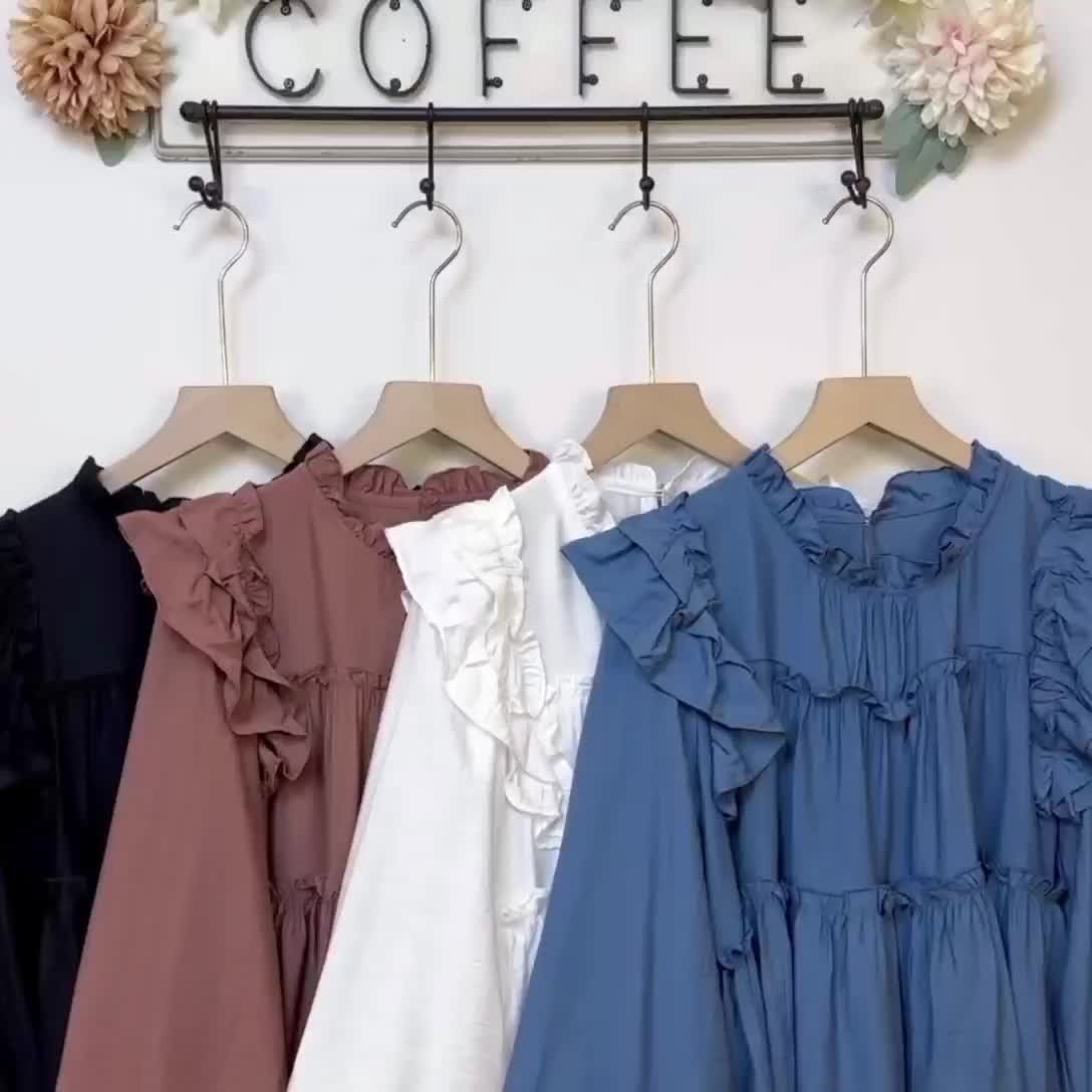 BLOUSE FULL RUFFLE BIGSIZE I JUMBO I KEMEJA KERJA I KEMEJA I BAJU WANITA I KOREA I BAJU CEWEK I OVERSIZE I ATASAN