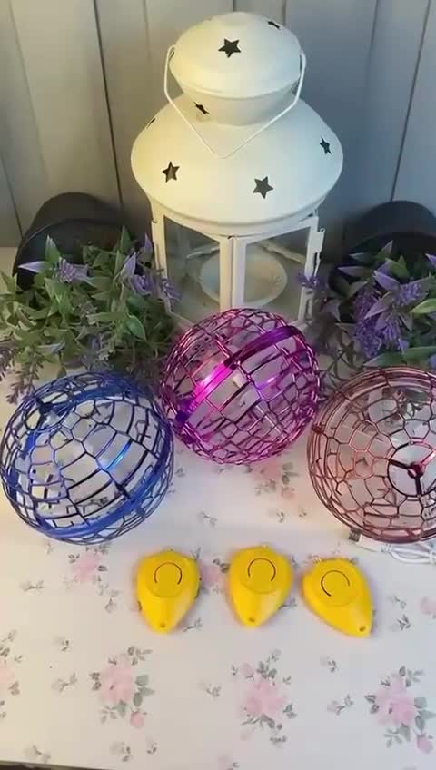 SNI Bola Terbang LED Ufo Ajaib Mainan Drone Flying Magic Ball Boomerang Spinner Bola Terbang Dengan Remote Permainan Anak Control ToysLampu RGB