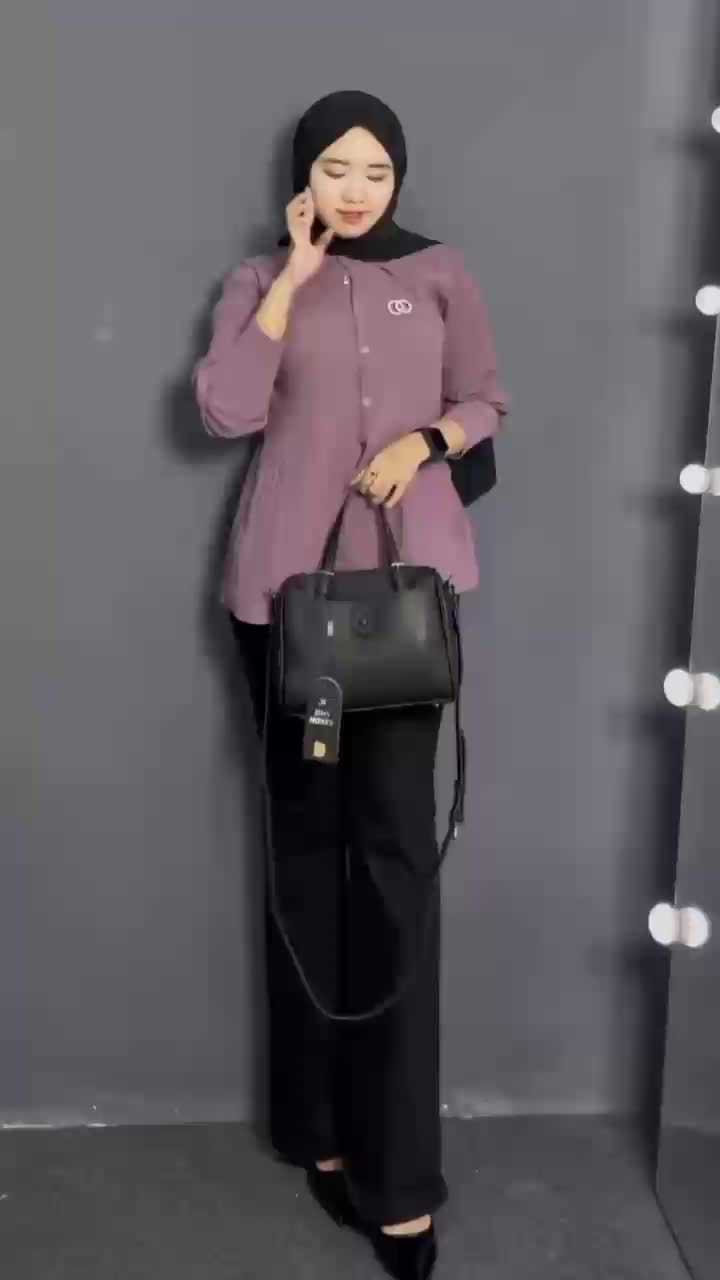 KEMEJA PILSKET BLUS WANITA BLOUES LENGAN PANJANG KANCING DEPAN AKTIF ATASAN TERBARU KEKINIAN MURAH MEWAH BERKUALITAS PAKAIAN WANITA