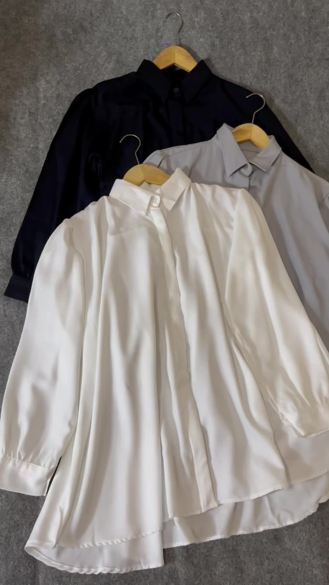 READY STOCK Wunnee.d Kemeja Basic Oversized Fit to XXL Warna Netral Hanya Boleh Dicuci Dengan Tangan Purple Blouses & Shirts Shakila Wanita Casual Atasan