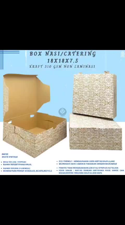 Dus Nasi 18x18 Dus 18x18 Box Nasi 18x18 (B4K35)