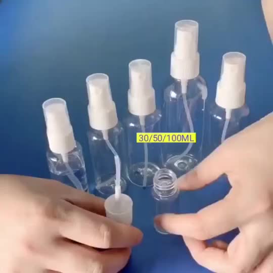 Botol Spray 30ml 60ml 100ml Bening Transparan Plastik PET Eco Friendly