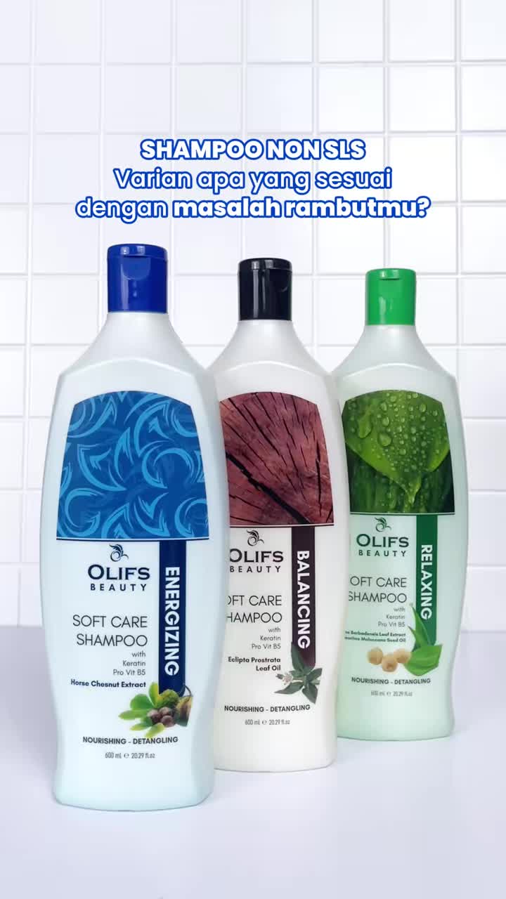 OLIF Soft Care Shampoo (Balancing) - 600ML | Haircare Shampo dengan Kondisioner untuk Mengatasi Ketombe, Merawat Kesehatan Rambut, Menyeimbangkan Kulit Kepala, dan Membuat Rambut Lembut dan Segar