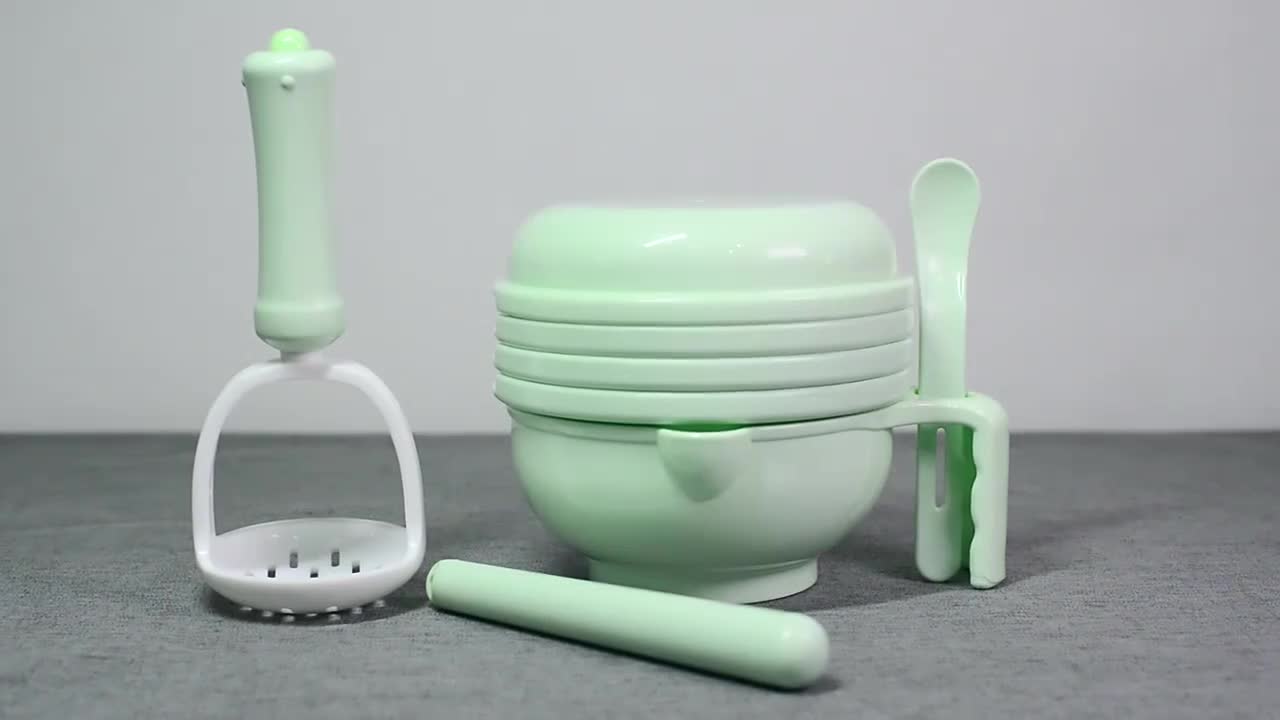 Momwell Baby Food Maker Multifungsi Grinding Bowl 10 in 1 Alat Pembuat Makanan Mpasi Bayi Alat Saring Mpasi Bayi BF01