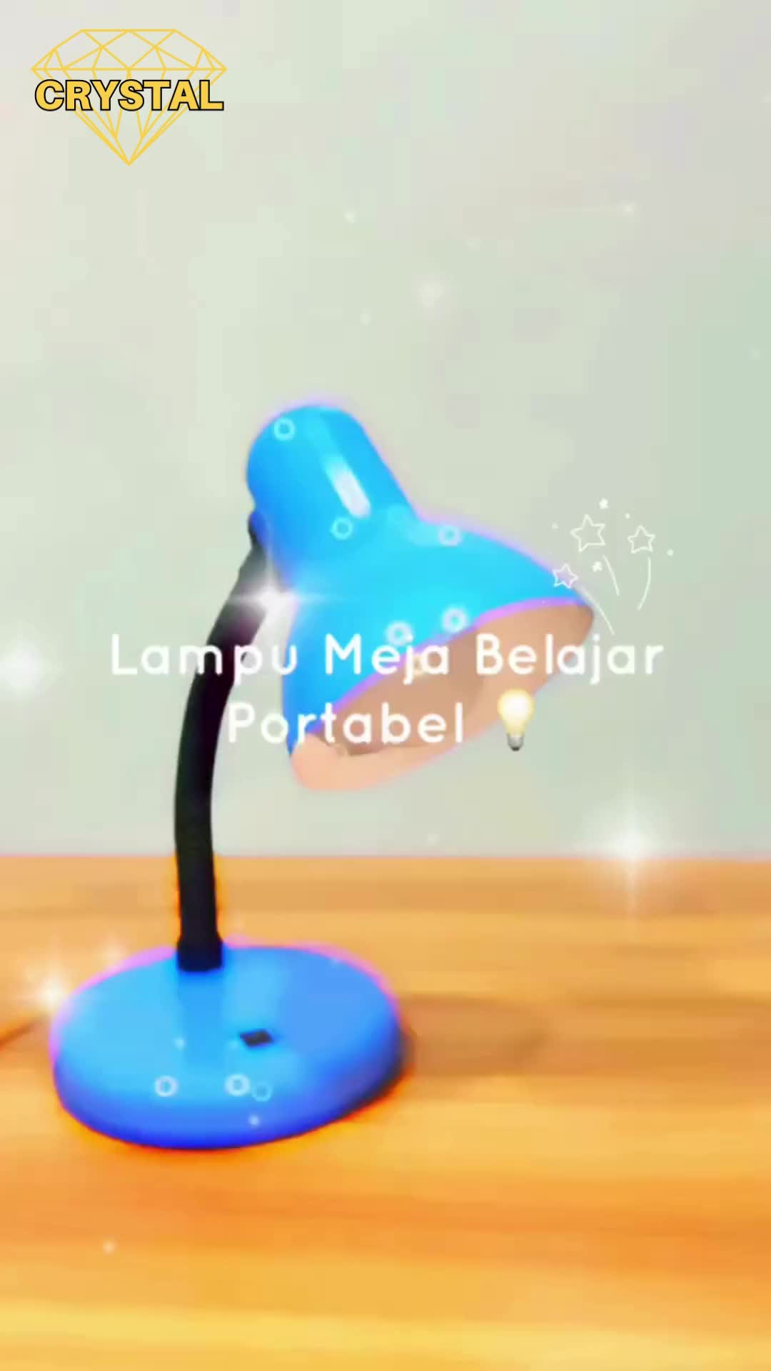 SIVITECH Lampu Meja Belajar Type 108 Jepit & 203 Kaki Bulat Fitting E27 - 108 Merah Glossy Bahan Keramik Kap Metal Cat Glossy Rotasi 360° Fleksibel