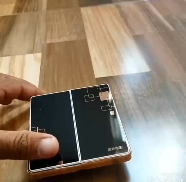 saklar lampu rumah saklar listrik modern hitam 3 gang 1 way