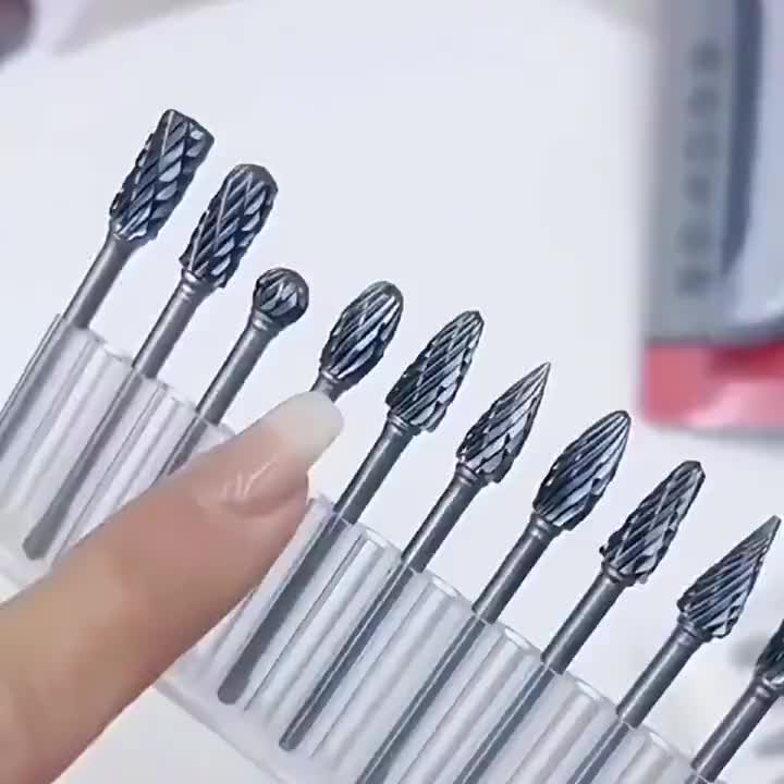 Mata Bor Tuner Cuner Porting Caribide Burr Set 10pcs Mata Bor Tuner Rotary Burr Tungsten Carbide Mini Grinder Drill Cuner Set 10pcs Soild TCT Dual Groove Double