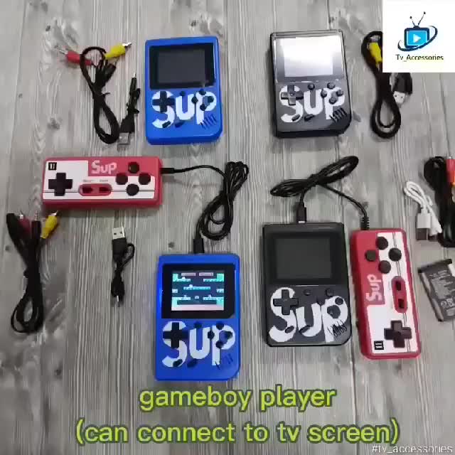 400 IN 1 Game Retro Klasik Layar Portabel Konsol 3 Inci dengan Remote untuk Gameboy Pemain Ganda Gamepad Black