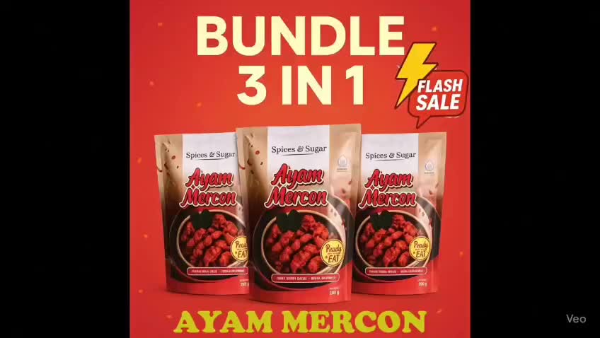 Ayam Mercon 3 IN 1 Pedas Level Ekstra Ready To Eat – Makanan Siap Saji Pouch Praktis Tinggal Dipanaskan & Siap Santap by Spice's & Sugar