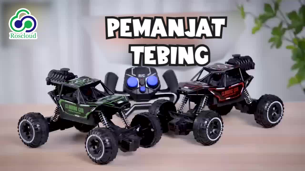 Roscloud Kendaraan off-road remote control, mainan kendaraan off-road multifungsi remote control dengan semprotan dan lampu semprot Toys Mobil