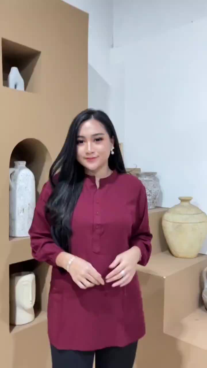 Blouse Wanita terbaru  \ Atasan Busui Friendly  Polos Kekinian  M L XL