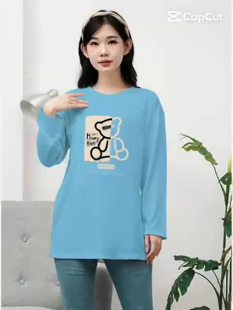 Kaos Oversize Wanita Lengan Panjang / Kaos Distro Streetwear Oversize TERSEDIA 3 SIZE L,XL-XXL