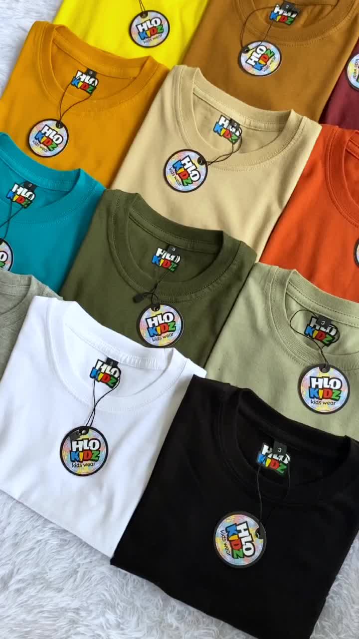 HLO KIDZ BAJU KAOS POLOS ANAK LAKI-LAKI PEREMPUAN LENGAN PENDEK KATUN COMBED 30S