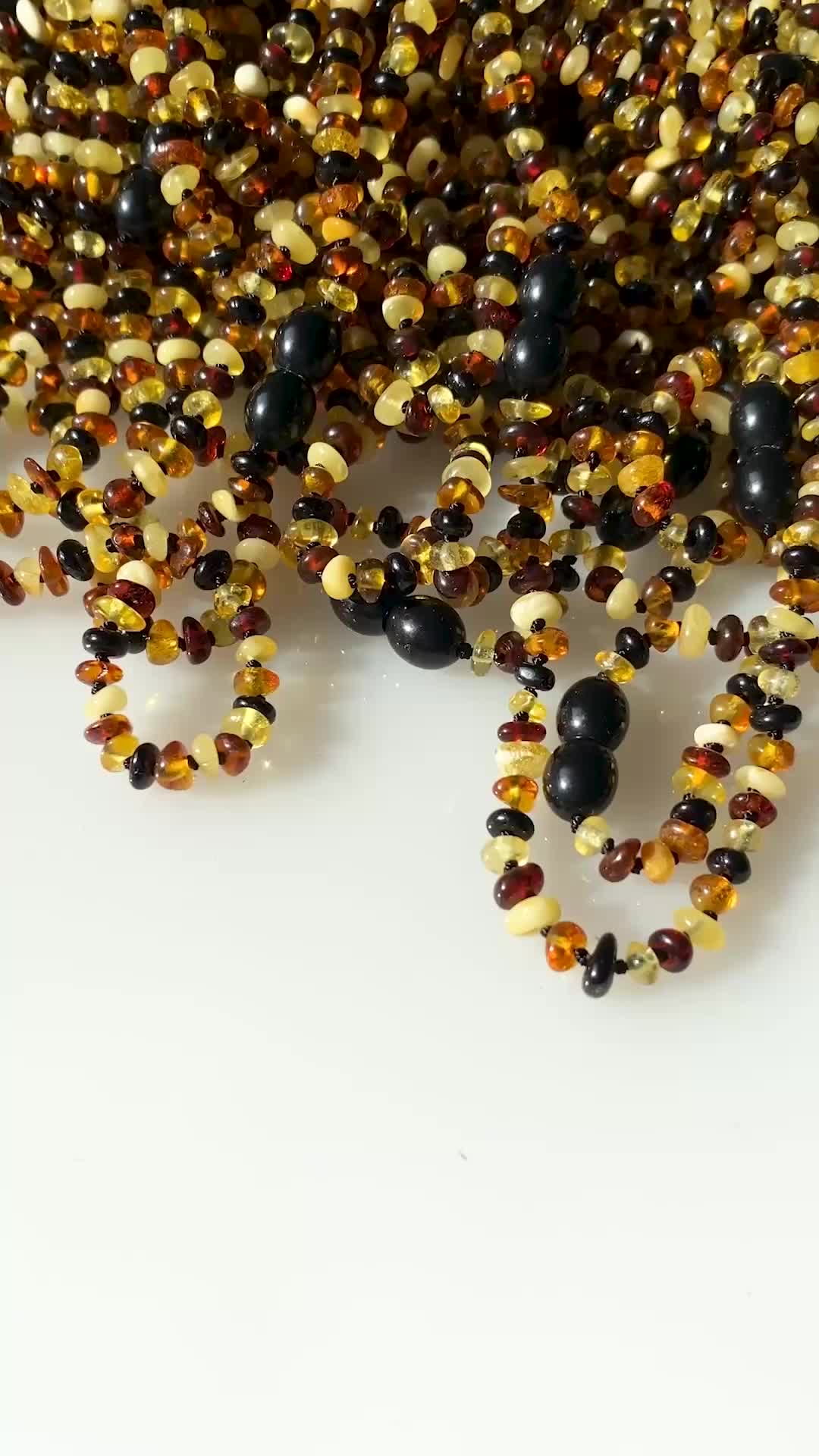 Amber Buddy | XR42M2 Kalung Amber Bayi 32cm. Multicolour Black