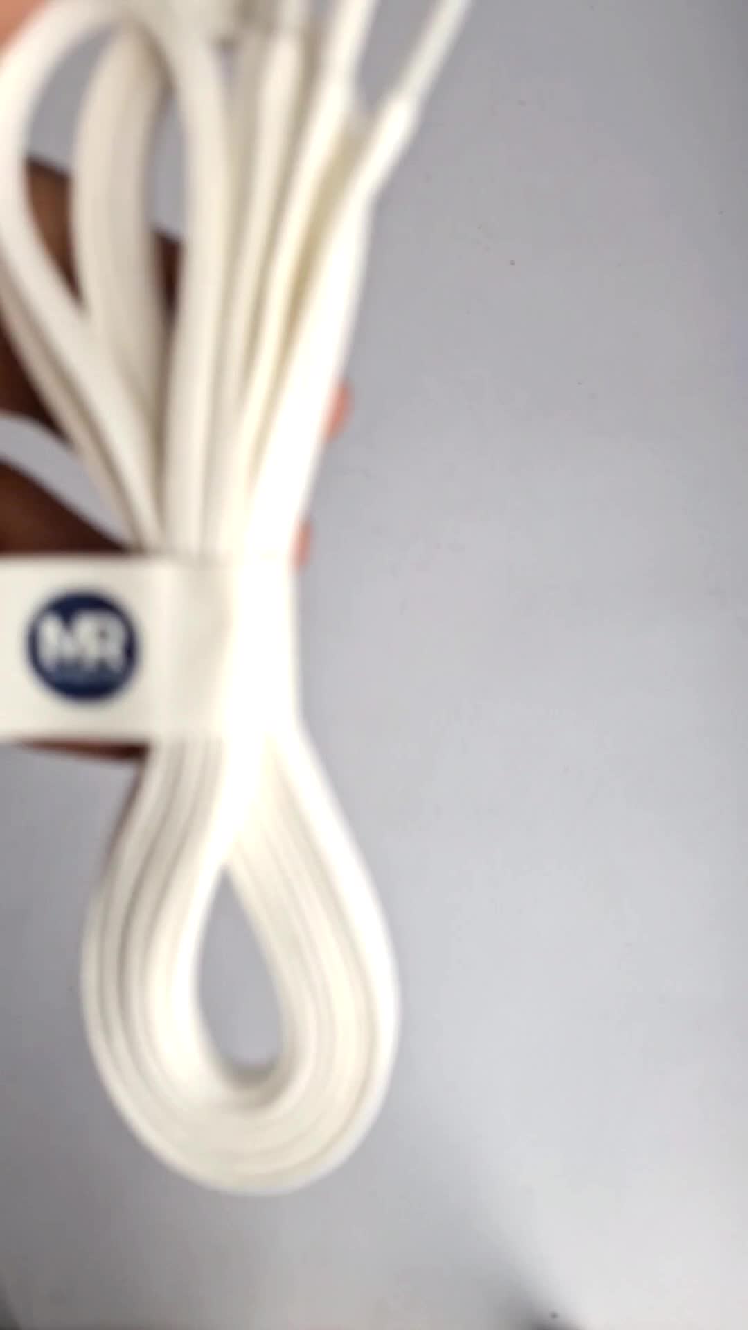 MR Shoelaces FT12 White Bone Tali Sepatu Pipih Gepeng Flat 6-7mm 80cm 90cm 100cm 120cm 130cm 140cm 150cm 180cm 200cm untuk Sepatu Sneakers