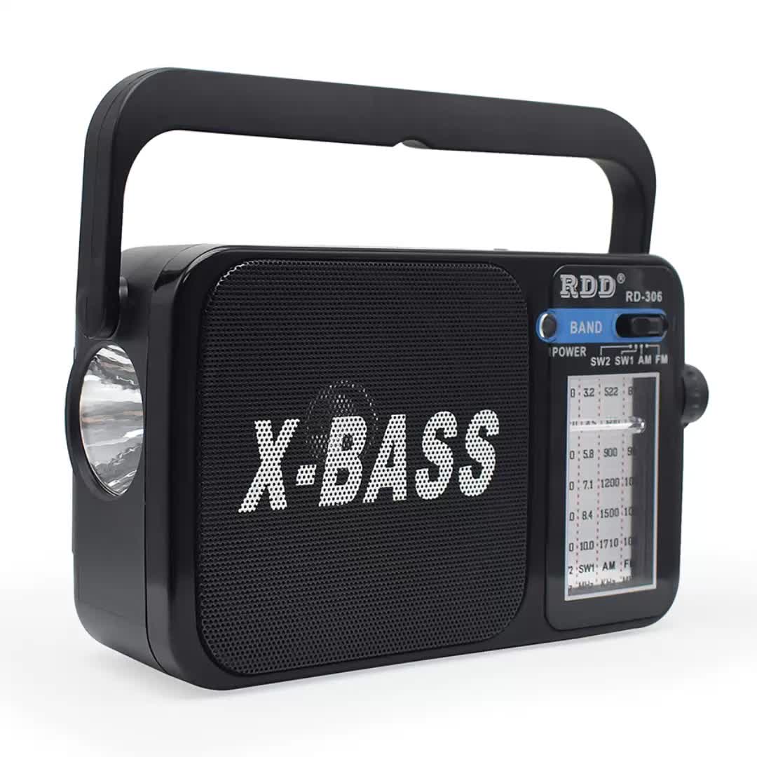 (COD) Merodith RD-306 Radio Saku Mini | Speaker Portable FM/AM/SW + Murottal & Senter | Suara Jernih, Baterai Awet | Spiker