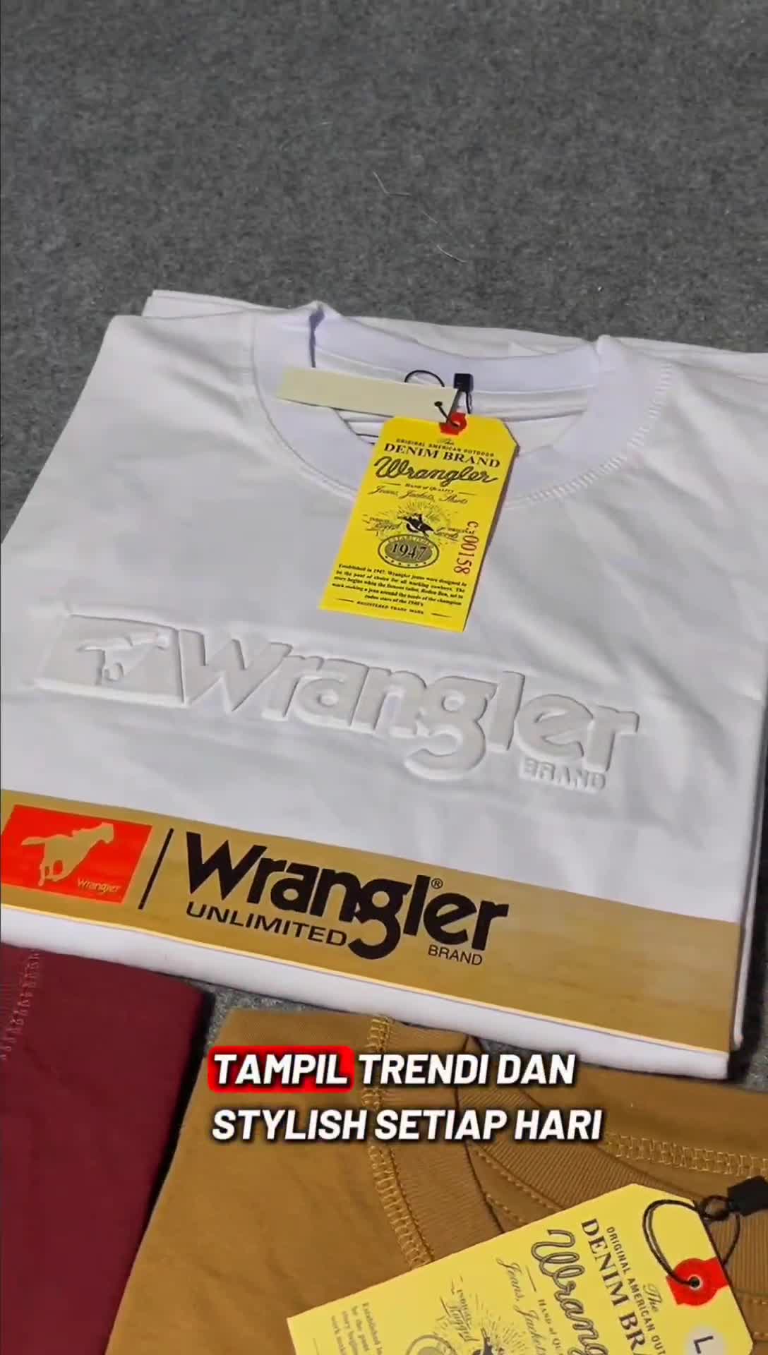 Kaos Wrangler Embos Baju Kaos Motif Timbul Emboss Premium Quality Katun Combed Baju Kaos Pria Dewasa Distro Distro