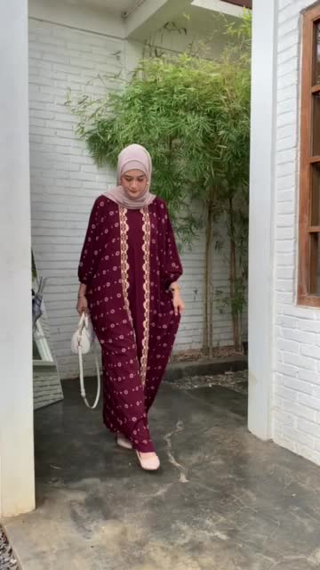 Kaftan Motif Qinan Rayon Tebal Jumbo Ld 180 cm
