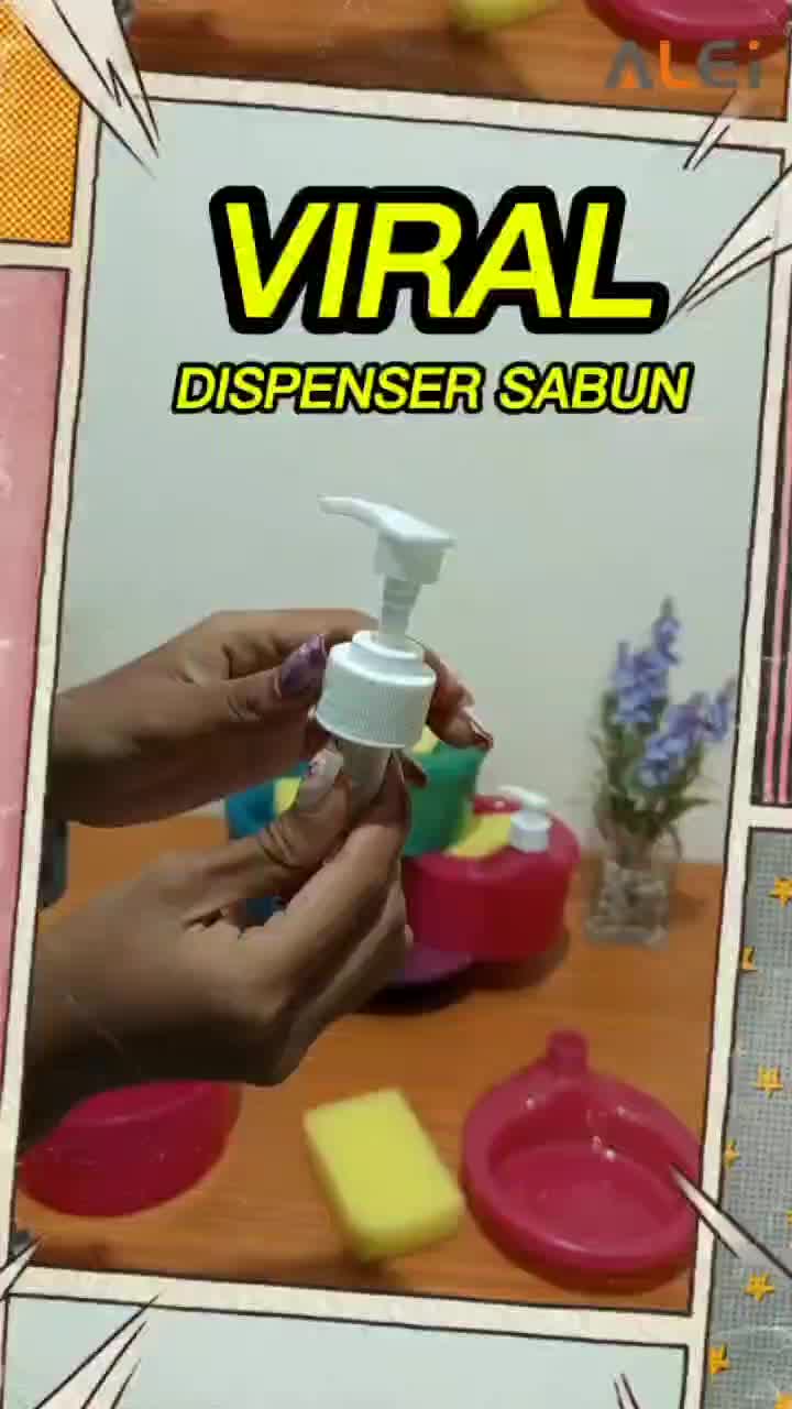 NEWALEI Tempat Sabun Cuci Piring/Dispenser Sabun Bulat Paket 2IN1 1100ML Gratis Pump+Spons/Tempat Sabun Pump