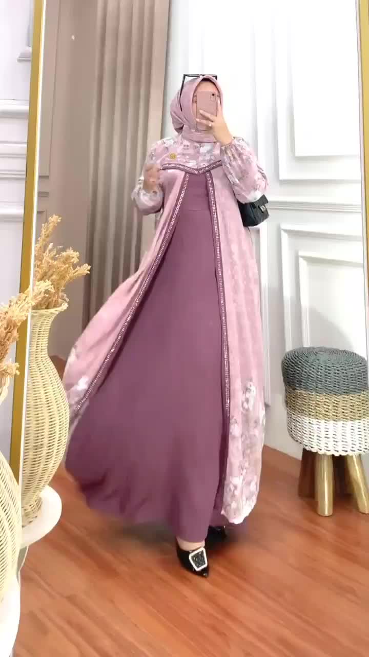 GAMIS SABRINA Dres Crinkle Airflow Gamis Elegan Simple Wanita Baju Lebaran 2025