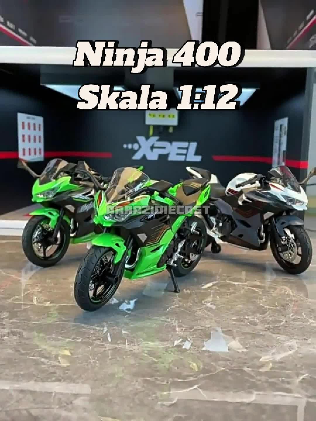 Miniatur Motor Diecast Motor Ninja 400 Skala 1:12