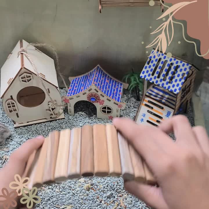 Bendy Bridge Jembatan Hamster Kayu Fleksibel P 20, L 4