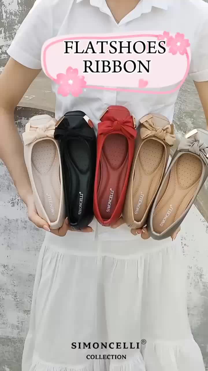 Simoncelli Sepatu Flat Wanita | 133A-1 | Flatshoes Kerja Kondangan Kuliah | Sepatu Import | Sepatu Korea