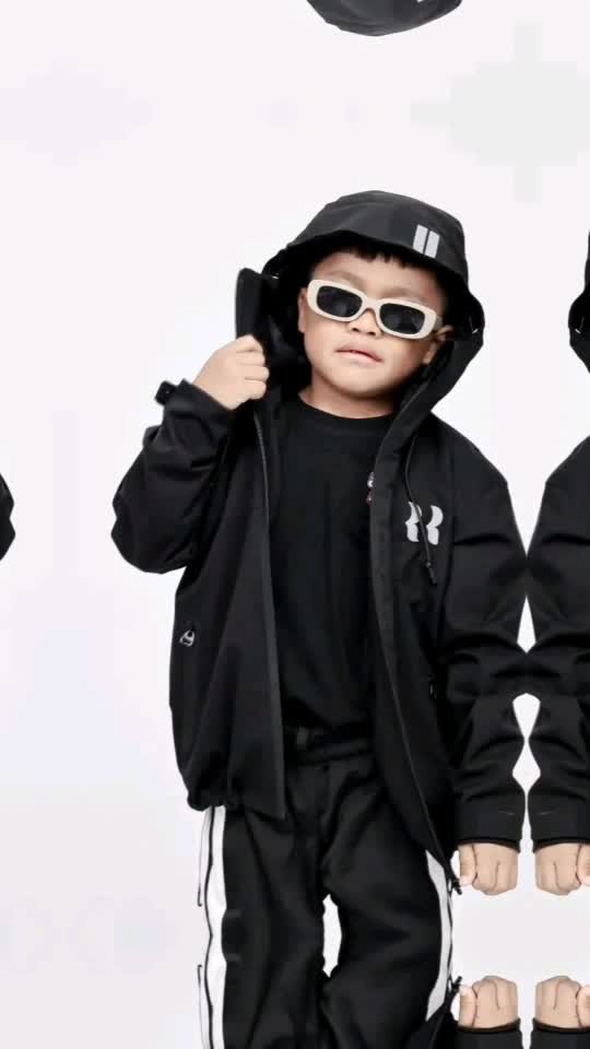 Jaket Anak casual vintage Gorpcore Reflektif Anak Jaket Parasut Anak Menyala Anti Air ( Jaket Anak Unisex 2-12 Tahun )